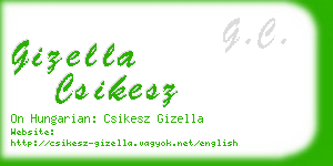 gizella csikesz business card